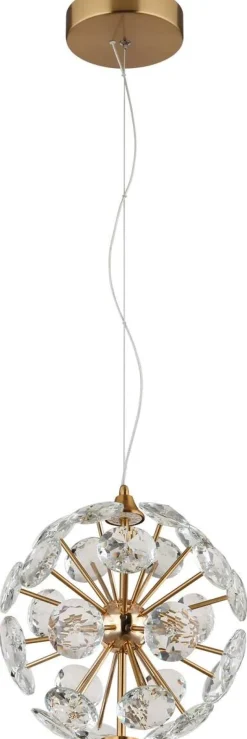 GLOBO Pendelleuchte klar gold Metall H/D: ca. 150x28 cm 1 Brennstellen