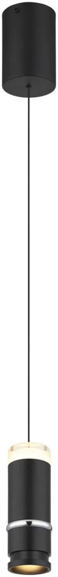GLOBO Pendelleuchte mattschwarz Metall H/D: ca. 180x7,5 cm 1 Brennstellen