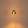 GLOBO Pendelleuchte Nika schwarz Glas Metall H/D: ca. 120x15 cm null 1 Brennstellen