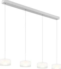 GLOBO Pendelleuchte weiß Opal Glas Metall B/H/T/L: ca. 15x150x105x105 cm 1 Brennstellen