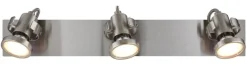 GLOBO Spot nickel B/H/L: ca. 10x13,2x46 cm GU10 3 Brennstellen