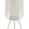 GLOBO Stehlampe creme Metall H/D: ca. 110x30 cm E27 1 Brennstellen
