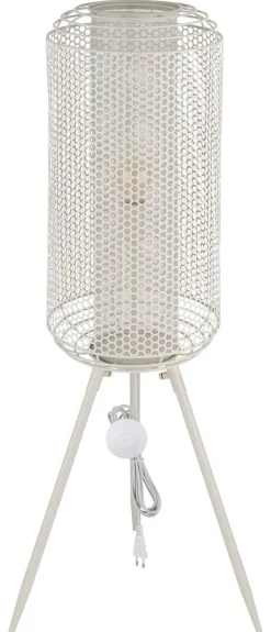 GLOBO Stehlampe creme Metall H/D: ca. 110x30 cm E27 1 Brennstellen