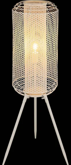 GLOBO Stehlampe creme Metall H/D: ca. 110x30 cm E27 1 Brennstellen