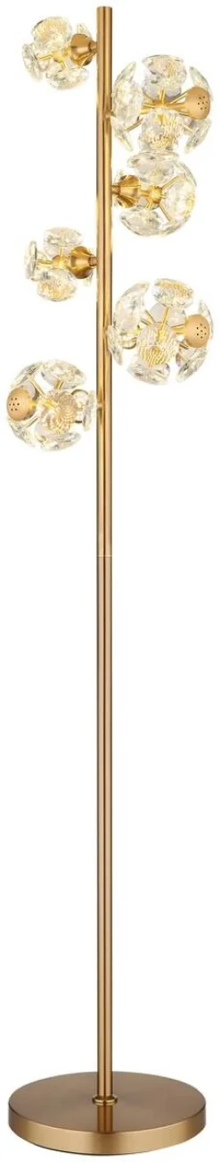 GLOBO Stehlampe klar gold Metall B/H/T/L: ca. 36x155x28x28 cm 1 Brennstellen