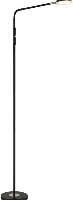GLOBO Stehlampe mattschwarz Metall B/H/L: ca. 20x173x52 cm 1 Brennstellen