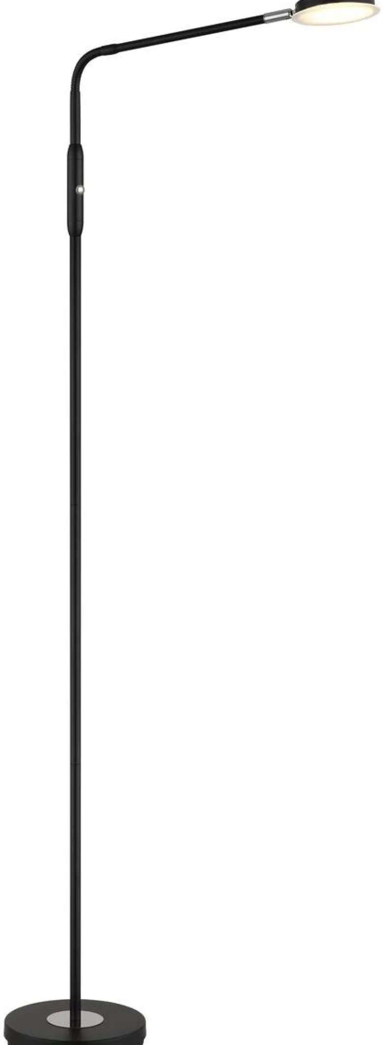 GLOBO Stehlampe mattschwarz Metall B/H/L: ca. 20x173x52 cm 1 Brennstellen