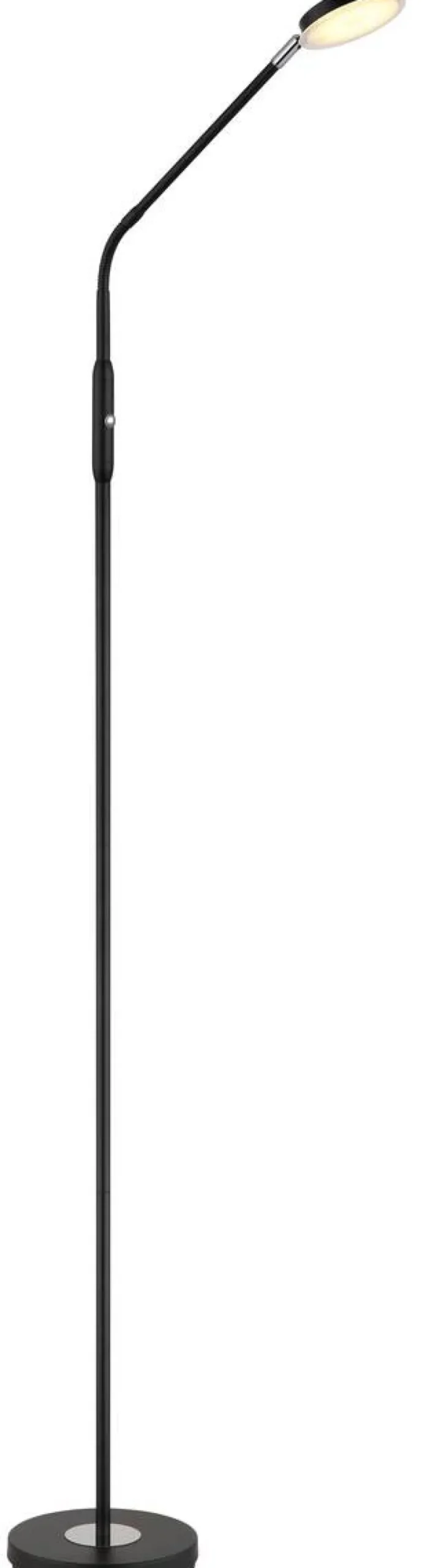 GLOBO Stehlampe mattschwarz Metall B/H/L: ca. 20x173x52 cm 1 Brennstellen