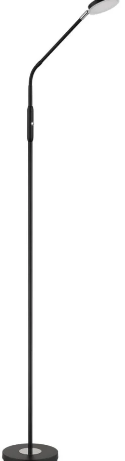 GLOBO Stehlampe mattschwarz Metall B/H/L: ca. 20x173x52 cm 1 Brennstellen
