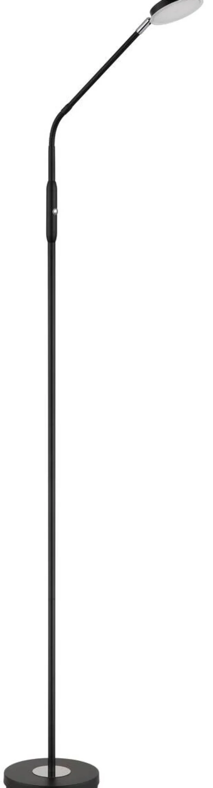 GLOBO Stehlampe mattschwarz Metall B/H/L: ca. 20x173x52 cm 1 Brennstellen
