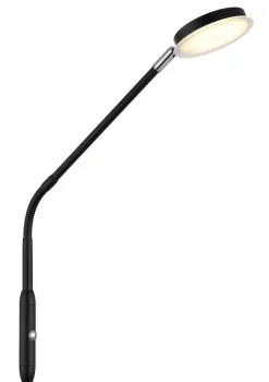 GLOBO Stehlampe mattschwarz Metall B/H/L: ca. 20x173x52 cm 1 Brennstellen