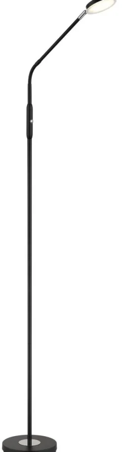 GLOBO Stehlampe mattschwarz Metall B/H/L: ca. 20x173x52 cm 1 Brennstellen