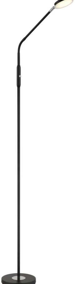 GLOBO Stehlampe mattschwarz Metall B/H/L: ca. 20x173x52 cm 1 Brennstellen