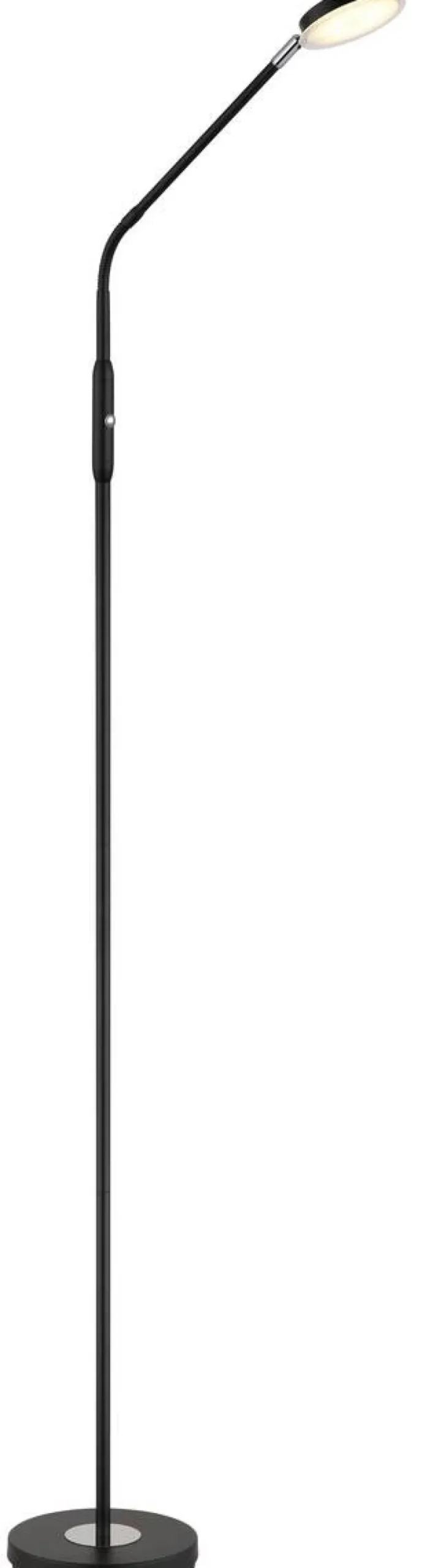 GLOBO Stehlampe mattschwarz Metall B/H/L: ca. 20x173x52 cm 1 Brennstellen