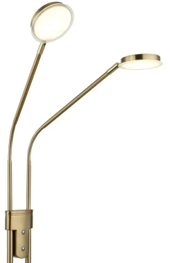 GLOBO Stehlampe messing Metall B/H/T: ca. 25x173x93 cm 2 Brennstellen