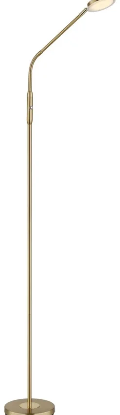 GLOBO Stehlampe messing Metall B/H/L: ca. 20x173x52 cm 1 Brennstellen
