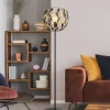 GLOBO Stehlampe MIKA 15759S schwarz gold Metall H/D: ca. 157x40 cm E27 1 Brennstellen