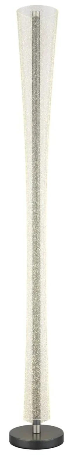 GLOBO Stehlampe nickel matt anthrazit klar Metall Kunststoff H/D: ca. 155x20 cm 1 Brennstellen