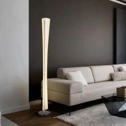 GLOBO Stehlampe nickel matt anthrazit klar Metall Kunststoff H/D: ca. 155x20 cm 1 Brennstellen