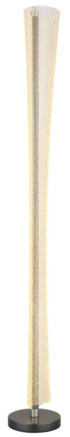 GLOBO Stehlampe nickel matt anthrazit klar Metall Kunststoff H/D: ca. 155x20 cm 1 Brennstellen