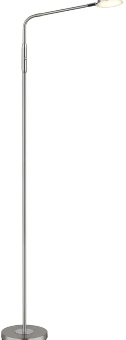 GLOBO Stehlampe nickel matt Metall B/H/L: ca. 20x173x52 cm 1 Brennstellen