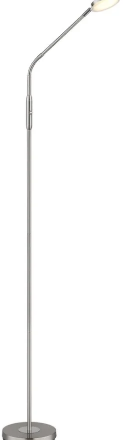 GLOBO Stehlampe nickel matt Metall B/H/L: ca. 20x173x52 cm 1 Brennstellen