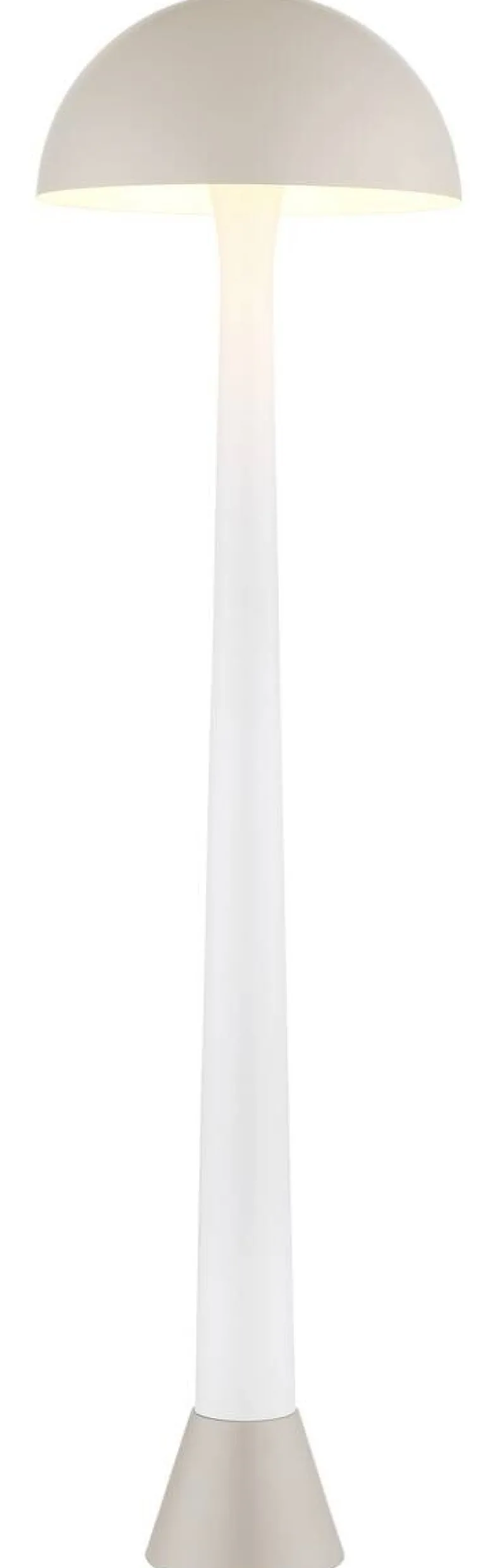 GLOBO Stehlampe sand weiß Metall H/D: ca. 150x40 cm E27 1 Brennstellen
