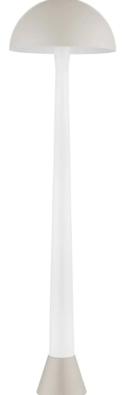 GLOBO Stehlampe sand weiß Metall H/D: ca. 150x40 cm E27 1 Brennstellen
