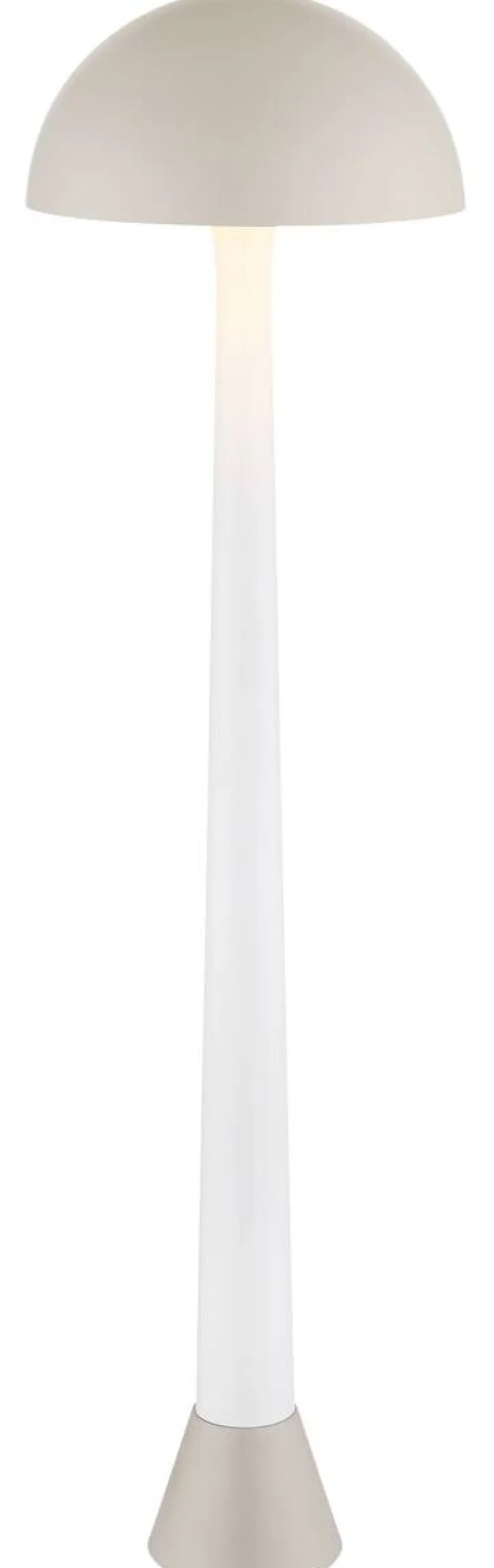 GLOBO Stehlampe sand weiß Metall H/D: ca. 150x40 cm E27 1 Brennstellen
