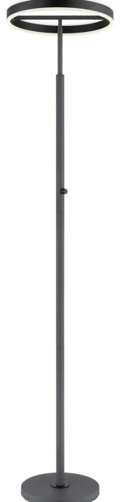 GLOBO Stehlampe schwarz anthrazit Opal Metall Acryl Aluminium H/D: ca. 181x40 cm 1 Brennstellen