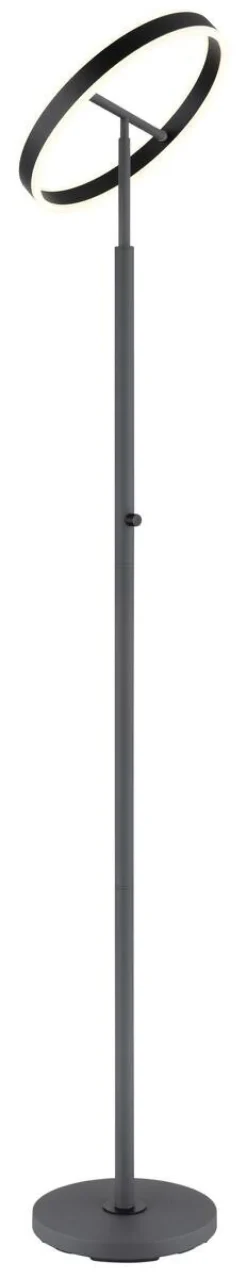GLOBO Stehlampe schwarz anthrazit Opal Metall Acryl Aluminium H/D: ca. 181x40 cm 1 Brennstellen