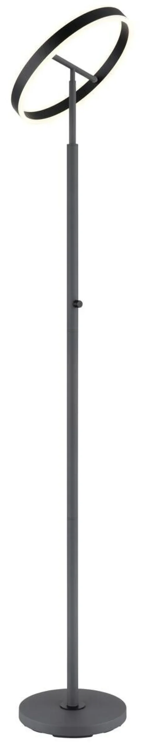 GLOBO Stehlampe schwarz anthrazit Opal Metall Acryl Aluminium H/D: ca. 181x40 cm 1 Brennstellen