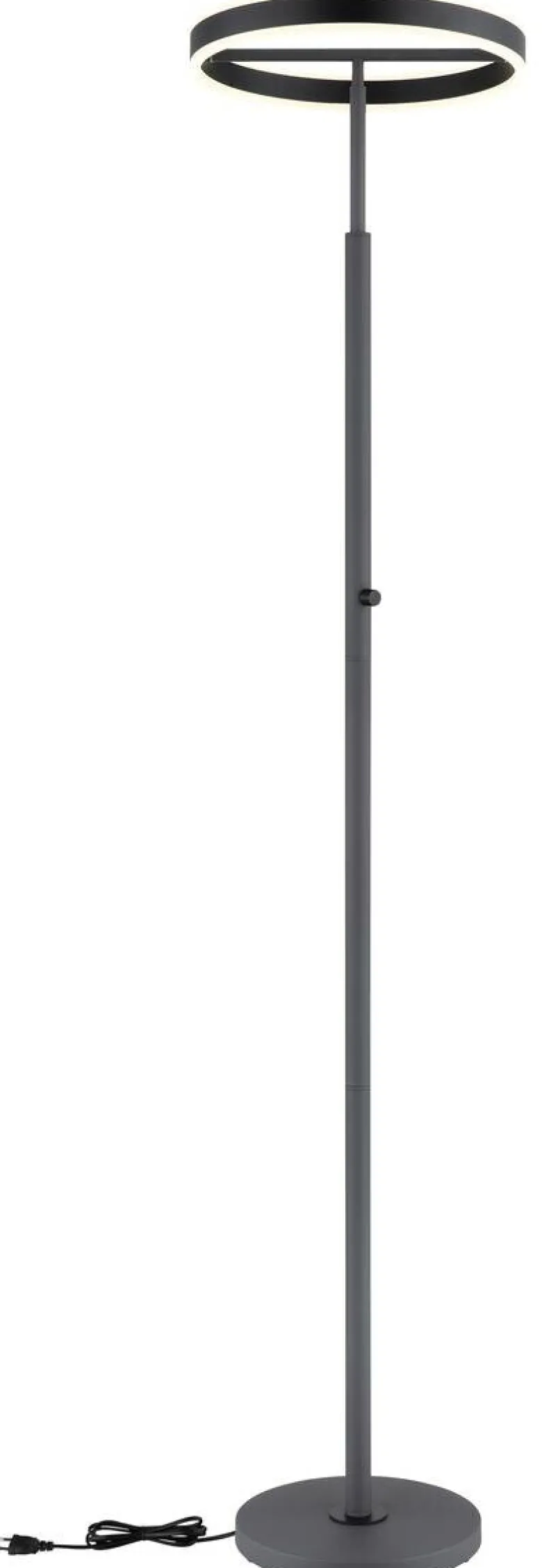 GLOBO Stehlampe schwarz anthrazit Opal Metall Acryl Aluminium H/D: ca. 181x40 cm 1 Brennstellen