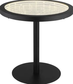 GLOBO Stehlampe schwarz Glas Metall H/D: ca. 47,5x50 cm 1 Brennstellen