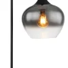 GLOBO Stehlampe schwarz Metall B/H/T: ca. 18x54x27,5 cm E27 1 Brennstellen