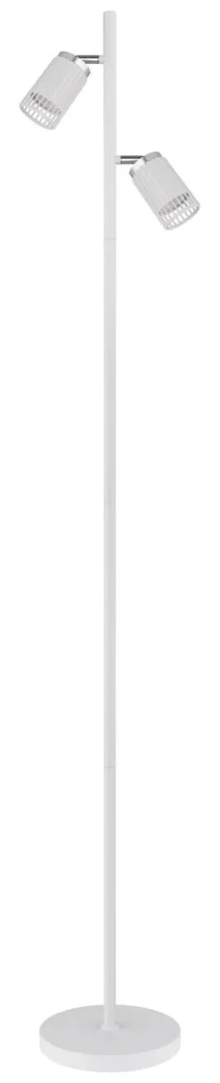 GLOBO Stehlampe weiß Metall Aluminium B/H/T/L: ca. 22x158x27,5x27,5 cm GU10 2 Brennstellen