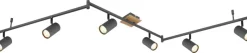 GLOBO Strahler 57910-6G Robby Graphit Metall B/H/L: ca. 10x18,5x180 cm GU10 6 Brennstellen