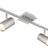 GLOBO Strahler 57910-6 Robby nickel Metall B/H/L: ca. 10x18,5x180 cm GU10 6 Brennstellen