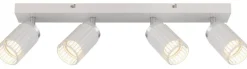 GLOBO Strahler weiß Metall Aluminium B/H/T/L: ca. 12,5x15,5x53x53 cm GU10 4 Brennstellen