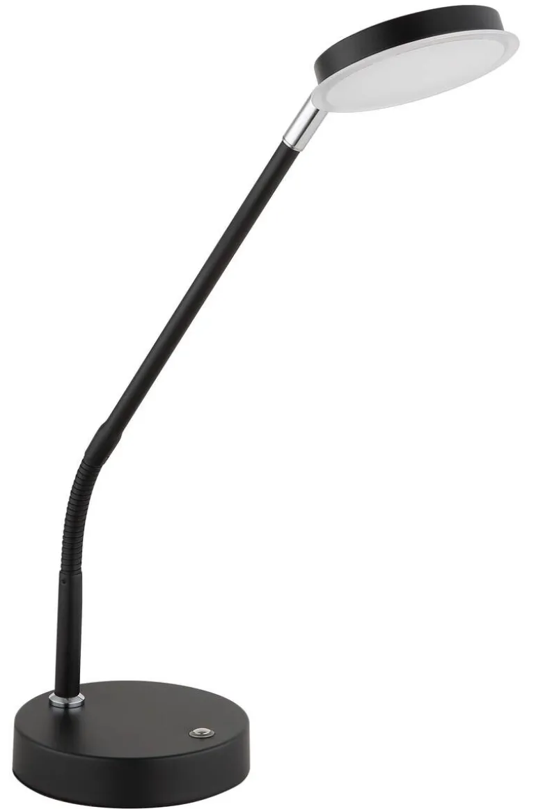 GLOBO Tischleuchte mattschwarz Metall B/H/L: ca. 13x52x43 cm 1 Brennstellen