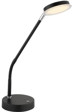 GLOBO Tischleuchte mattschwarz Metall B/H/L: ca. 13x52x43 cm 1 Brennstellen