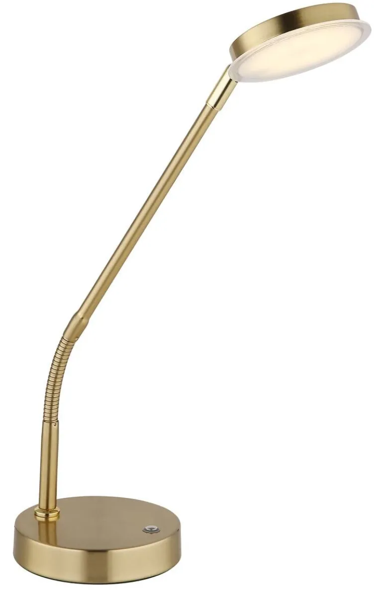 GLOBO Tischleuchte messing Metall B/H/L: ca. 13x53,5x43 cm 1 Brennstellen