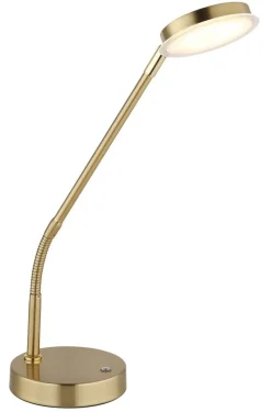 GLOBO Tischleuchte messing Metall B/H/L: ca. 13x53,5x43 cm 1 Brennstellen
