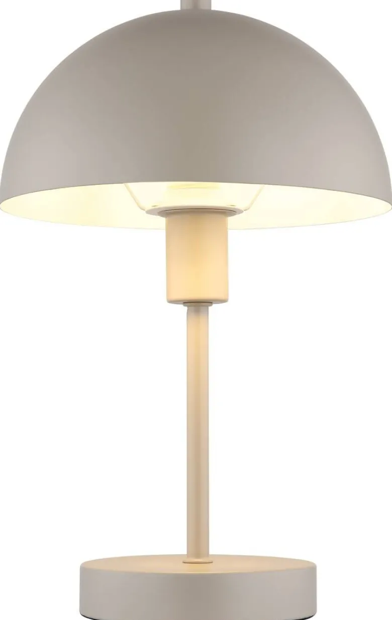 GLOBO Tischleuchte sand Metall H/D: ca. 31x20 cm E14 1 Brennstellen