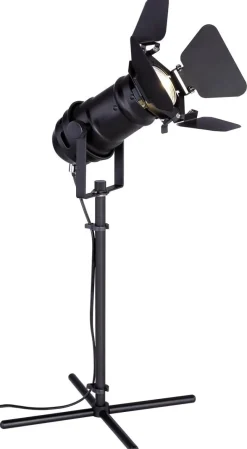 GLOBO Tischleuchte 54650-1TB schwarz Metall B/H/L: ca. 24x49x28 cm GU10 1 Brennstellen
