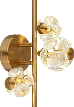 GLOBO Wandleuchte gold klar Metall B/H/T/L: ca. 33x27x41x41 cm 1 Brennstellen