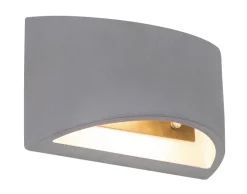 GLOBO Wandleuchte grau Beton B/H: ca. 20x12 cm 1 Brennstellen