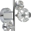 GLOBO Wandleuchte klar Chrom Metall Glas B/H: ca. 41x27 cm 1 Brennstellen