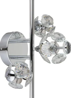 GLOBO Wandleuchte klar Chrom Metall Glas B/H: ca. 41x27 cm 1 Brennstellen