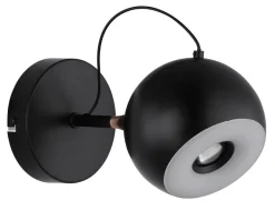 GLOBO Wandleuchte mattschwarz gold Metall D: ca. 12 cm 1 Brennstellen